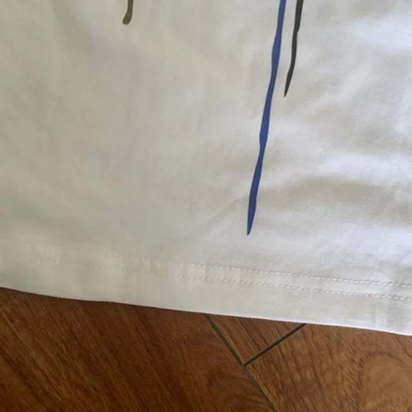 AMIRI Classic Flowing Colorful Letter Print White Short Sleeves - Picture 9 of 9